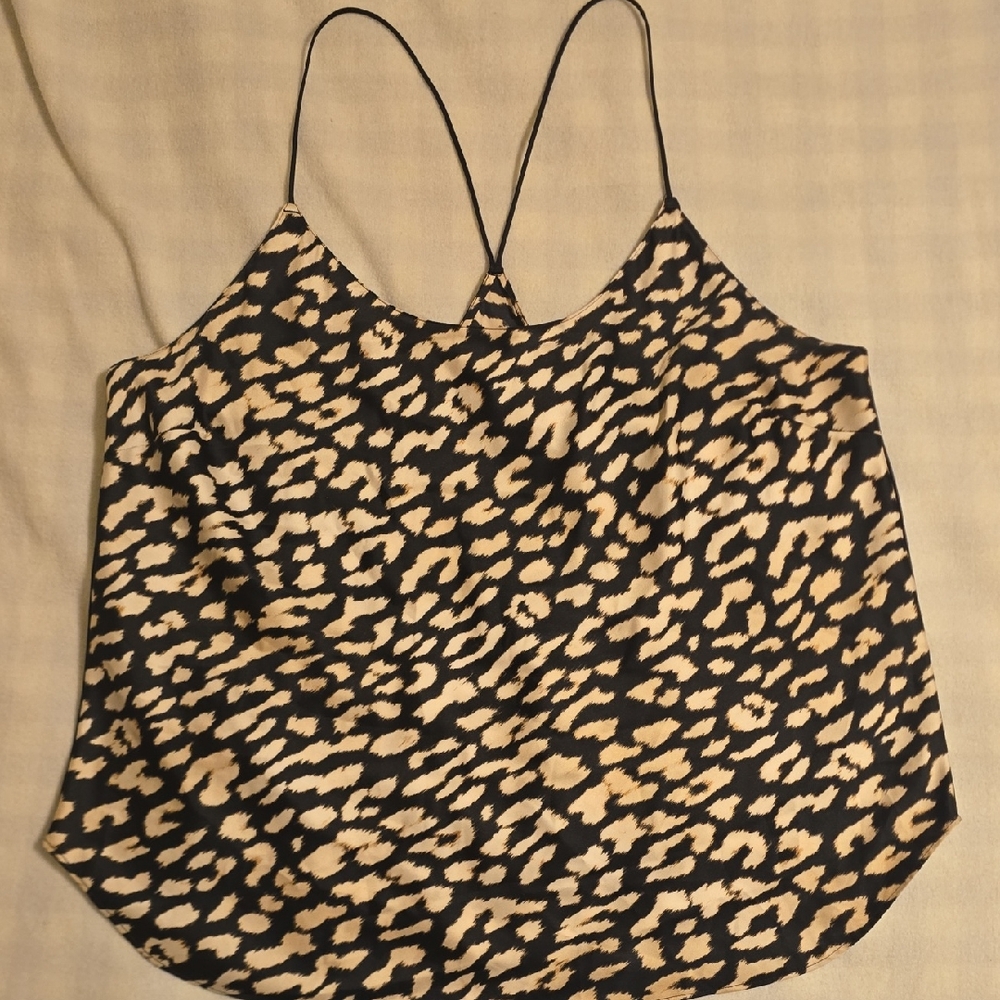 Victoria's Secret Black and Tan Leopard Camisole